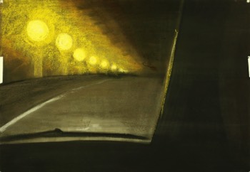  en route la nuit1.pastel.100x70.2010 